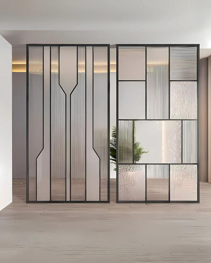 modern glass partion
